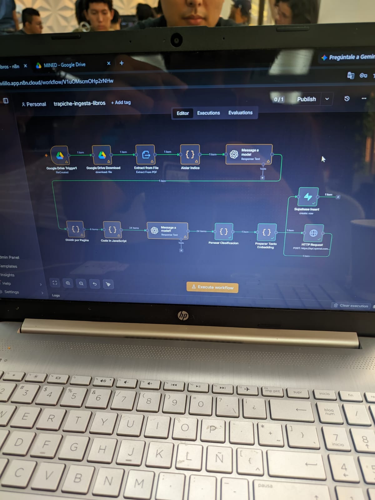 Pipeline RAG de ingesta y vectorización en n8n